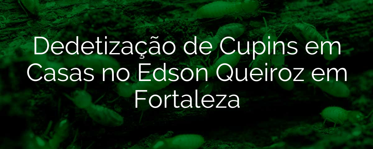 Dedetização de Cupins em Casas no Edson Queiroz em Fortaleza